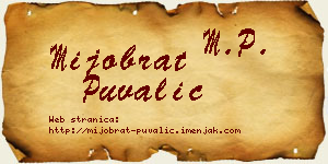 Mijobrat Puvalić vizit kartica
